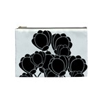 Black flowers Cosmetic Bag (Medium) 
