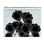 Black flowers Cosmetic Bag (XL)