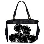 Black flowers Office Handbags (2 Sides) 