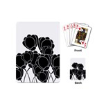 Black flowers Playing Cards (Mini) 
