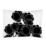 Black flowers Pillow Case (Two Sides)