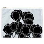 Black flowers Cosmetic Bag (XXL) 