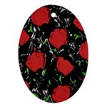 Red roses Oval Ornament (Two Sides)