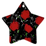 Red roses Star Ornament (Two Sides) 