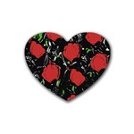 Red roses Rubber Coaster (Heart) 