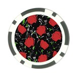 Red roses Poker Chip Card Guards