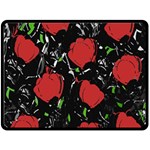 Red roses Double Sided Fleece Blanket (Large) 