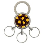 Yellow roses  3-Ring Key Chains