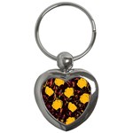 Yellow roses  Key Chains (Heart) 
