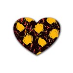Yellow roses  Rubber Coaster (Heart) 