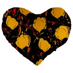 Yellow roses  Large 19  Premium Heart Shape Cushions