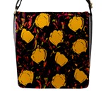 Yellow roses  Flap Messenger Bag (L) 