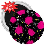 Pink roses  3  Magnets (100 pack)