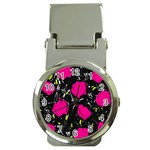 Pink roses  Money Clip Watches