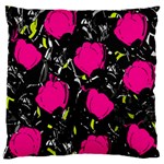 Pink roses  Large Flano Cushion Case (Two Sides)