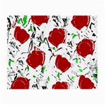 Red roses 2 Small Glasses Cloth (2-Side)