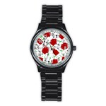 Red roses 2 Stainless Steel Round Watch