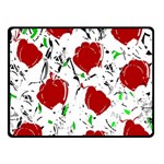 Red roses 2 Double Sided Fleece Blanket (Small) 