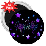 Happy Holidays 6 3  Magnets (10 pack) 