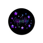 Happy Holidays 6 Rubber Round Coaster (4 pack) 