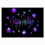 Happy Holidays 6 Large Glasses Cloth (2-Side)