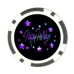 Happy Holidays 6 Poker Chip Card Guards