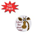 Giraffe joke 1  Mini Buttons (100 pack) 