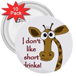 Giraffe joke 3  Buttons (10 pack) 