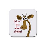 Giraffe joke Rubber Coaster (Square) 