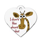 Giraffe joke Dog Tag Heart (Two Sides)