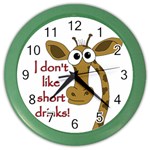 Giraffe joke Color Wall Clocks