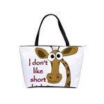 Giraffe joke Shoulder Handbags