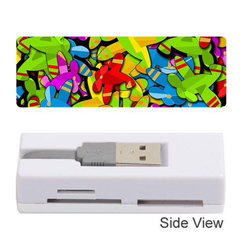 Colorful airplanes Memory Card Reader (Stick)  from UrbanLoad.com Front