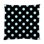 Polka Dots - Light Blue on Black Standard Cushion Case (One Side)