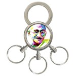 Ghandi 3-Ring Key Chains