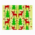 Xmas reindeer pattern - yellow Small Glasses Cloth