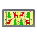Xmas reindeer pattern - yellow Memory Card Reader (Mini)