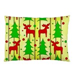 Xmas reindeer pattern - yellow Pillow Case (Two Sides)