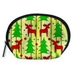 Xmas reindeer pattern - yellow Accessory Pouches (Medium) 