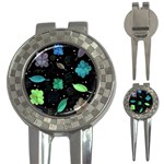 Blue and green flowers  3-in-1 Golf Divots