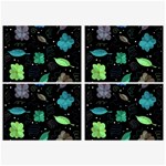Blue and green flowers  Belt Buckles