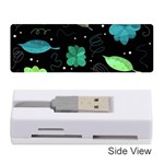 Blue and green flowers  Memory Card Reader (Stick) 