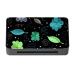 Blue and green flowers  Memory Card Reader with CF