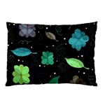 Blue and green flowers  Pillow Case (Two Sides)