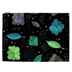 Blue and green flowers  Cosmetic Bag (XXL) 