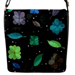 Blue and green flowers  Flap Messenger Bag (S)