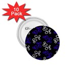 Elegance - blue 1.75  Buttons (10 pack)