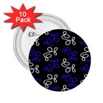 Elegance - blue 2.25  Buttons (10 pack) 