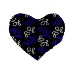 Elegance - blue Standard 16  Premium Heart Shape Cushions