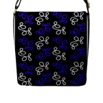 Elegance - blue Flap Messenger Bag (L) 